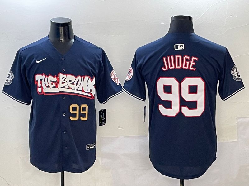 Men New York Yankees #99 Judge Drak Blue four generations Joint Name 2025 Nike MLB Jersey style 4114->los angeles rams->NFL Jersey